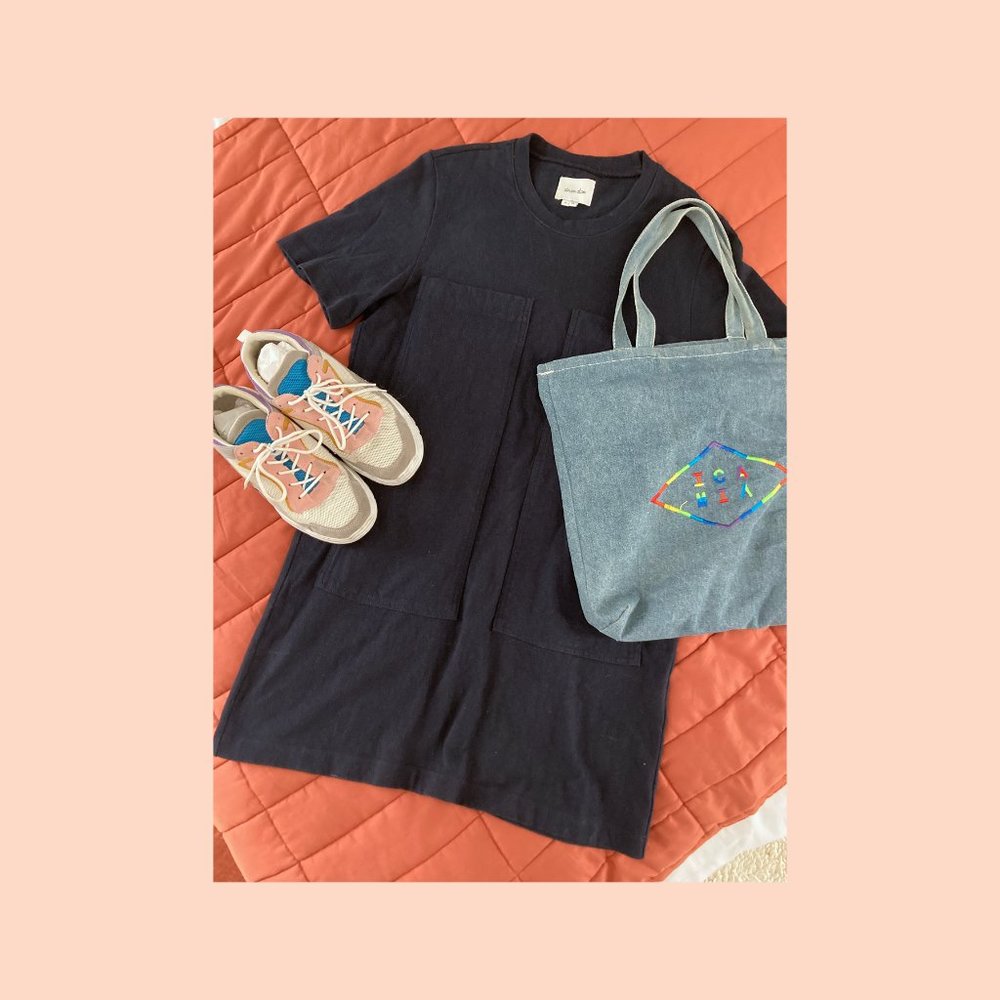 Steven Alan Double-pocket Classic Navy T-shirt Dress